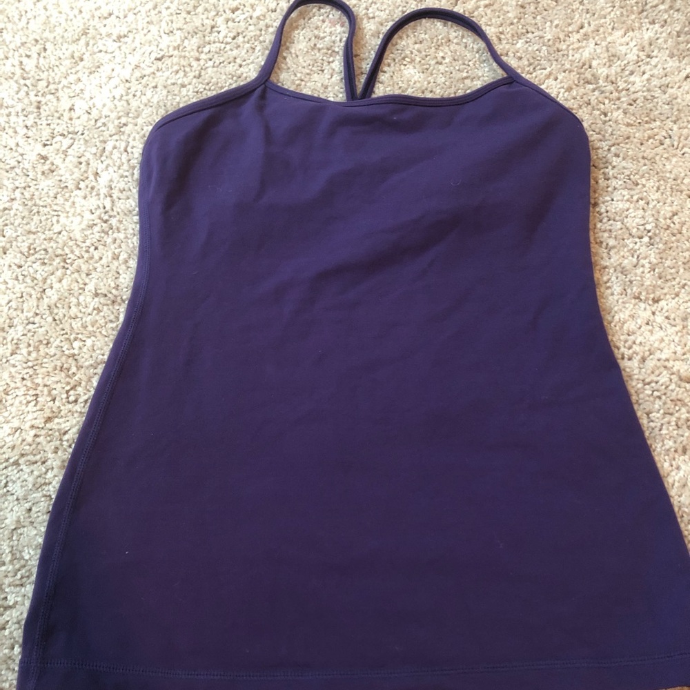 Lululemon purple strappy tank size 8